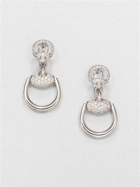 gucci earrings diamond|gucci diamond earrings for women.